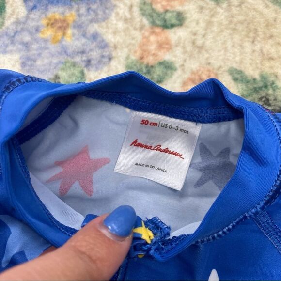 Hanna Anderson rash guard swim suit UPF stars America July 4th - Picture 3 of 5